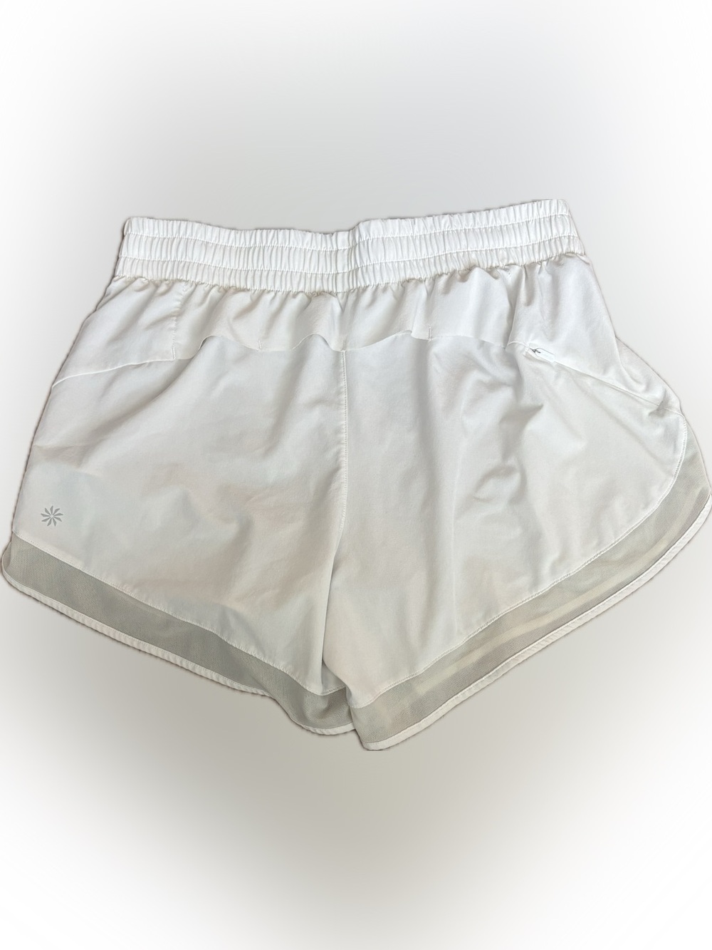 Athleta Mesh Racer 4” Short White - Picture 6 of 10